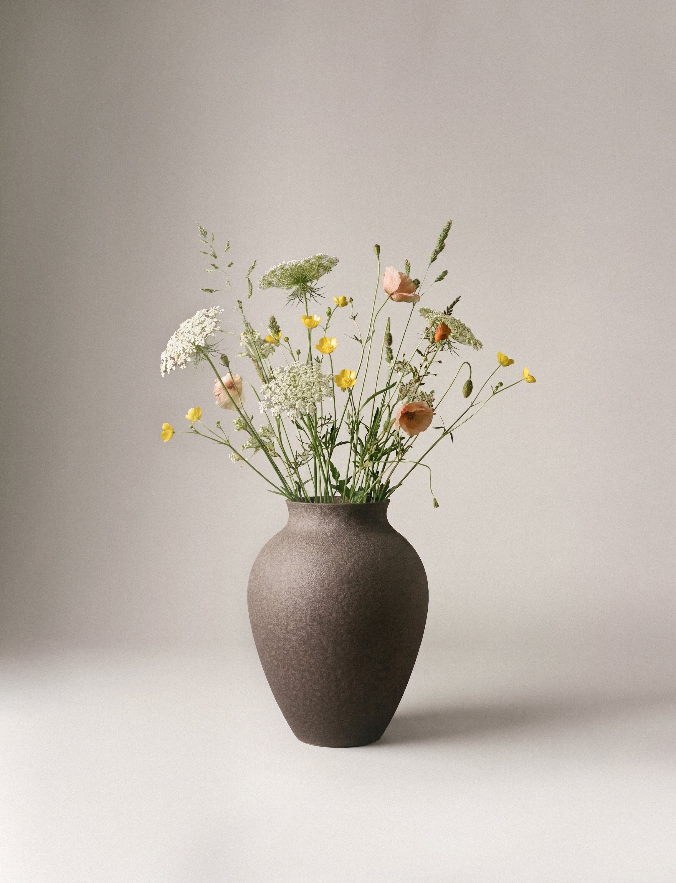 Knabstrup vase H 20 cm bark