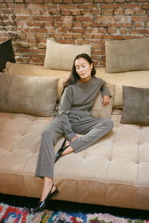 Knit lounge boxy sweater - Ruca