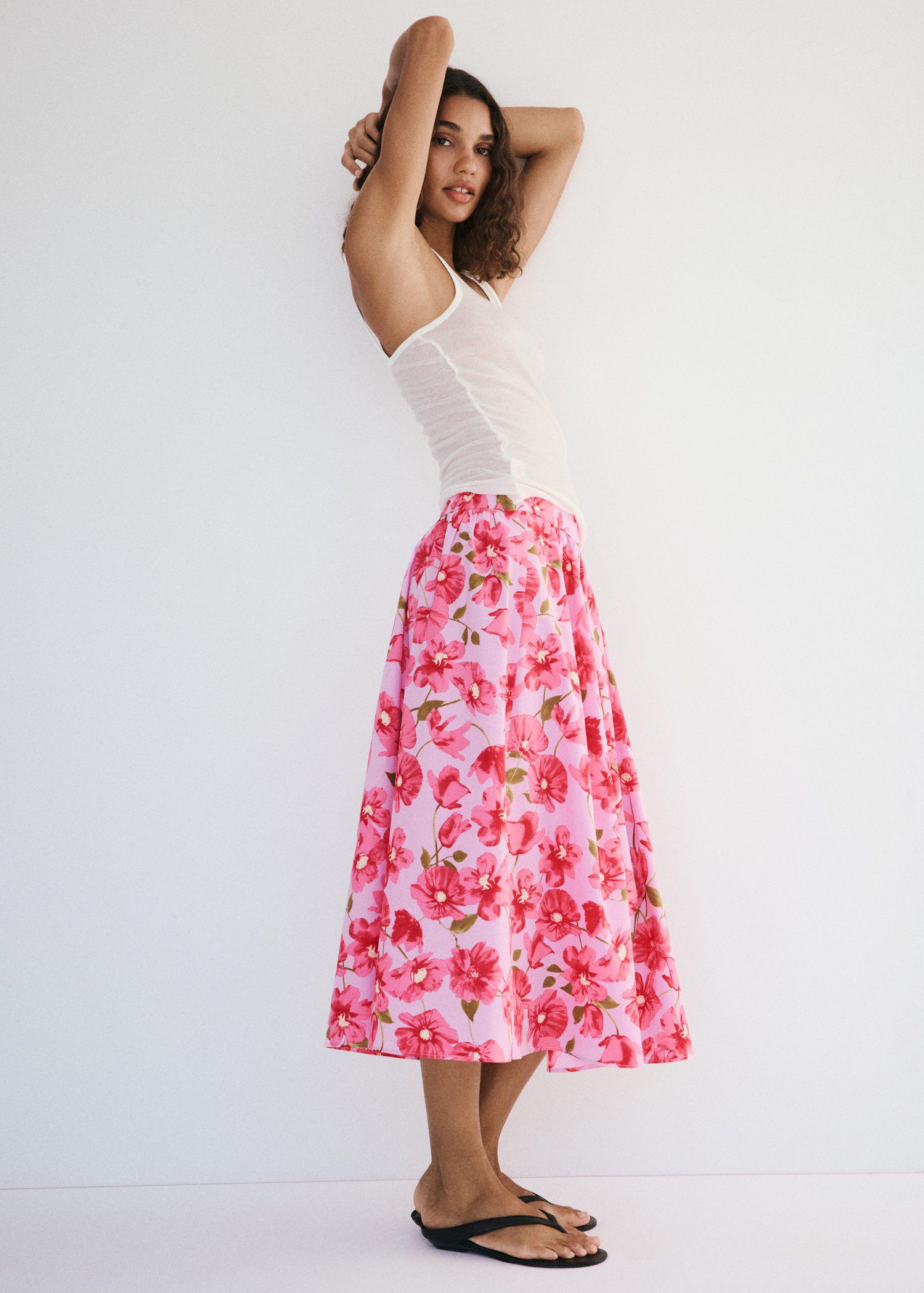 Midi skirt 100% cotton