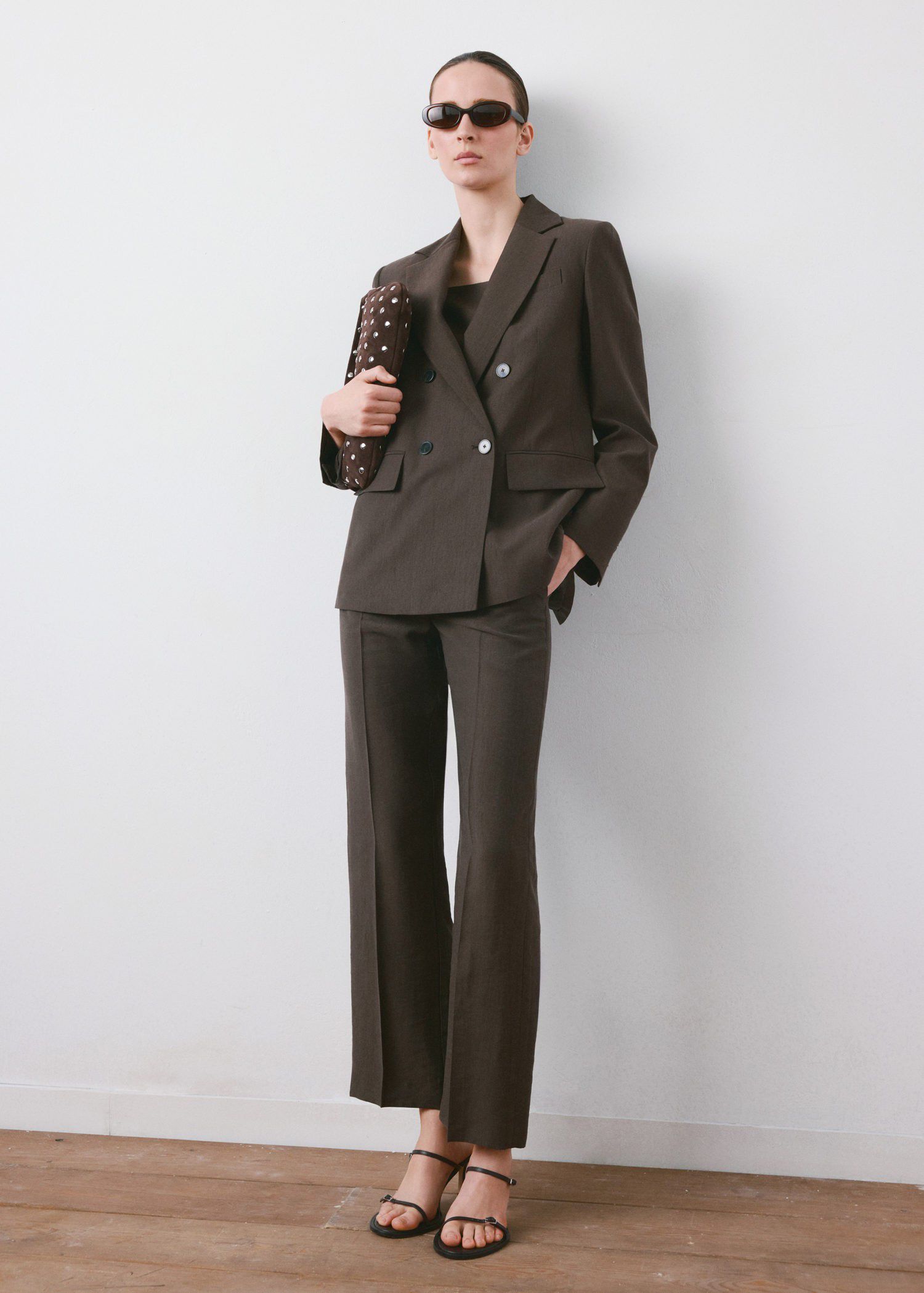 Straight-fit lyocell suit jacket