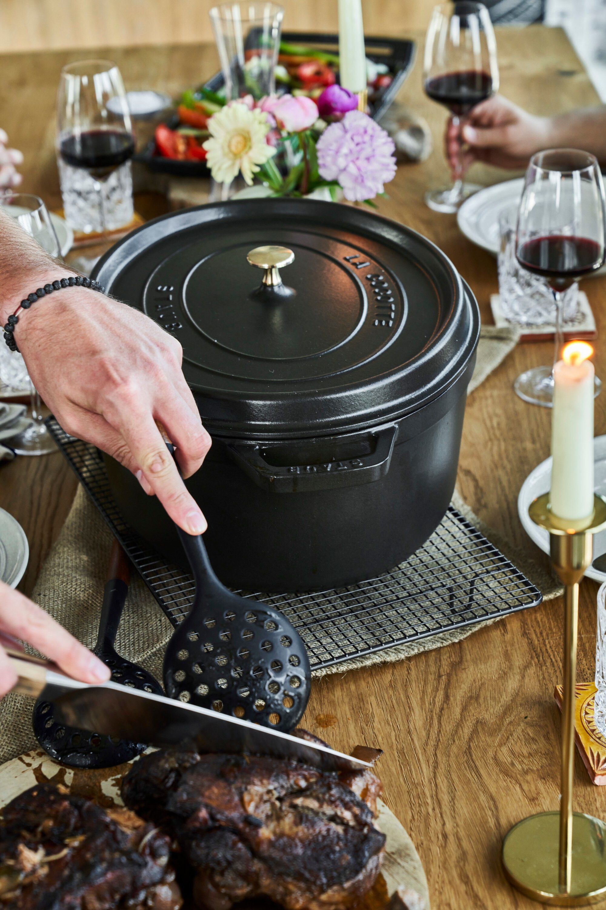 La Cocotte Cocotte 41 cm / 12 l, Oval, Sort, St&oslash;bejern