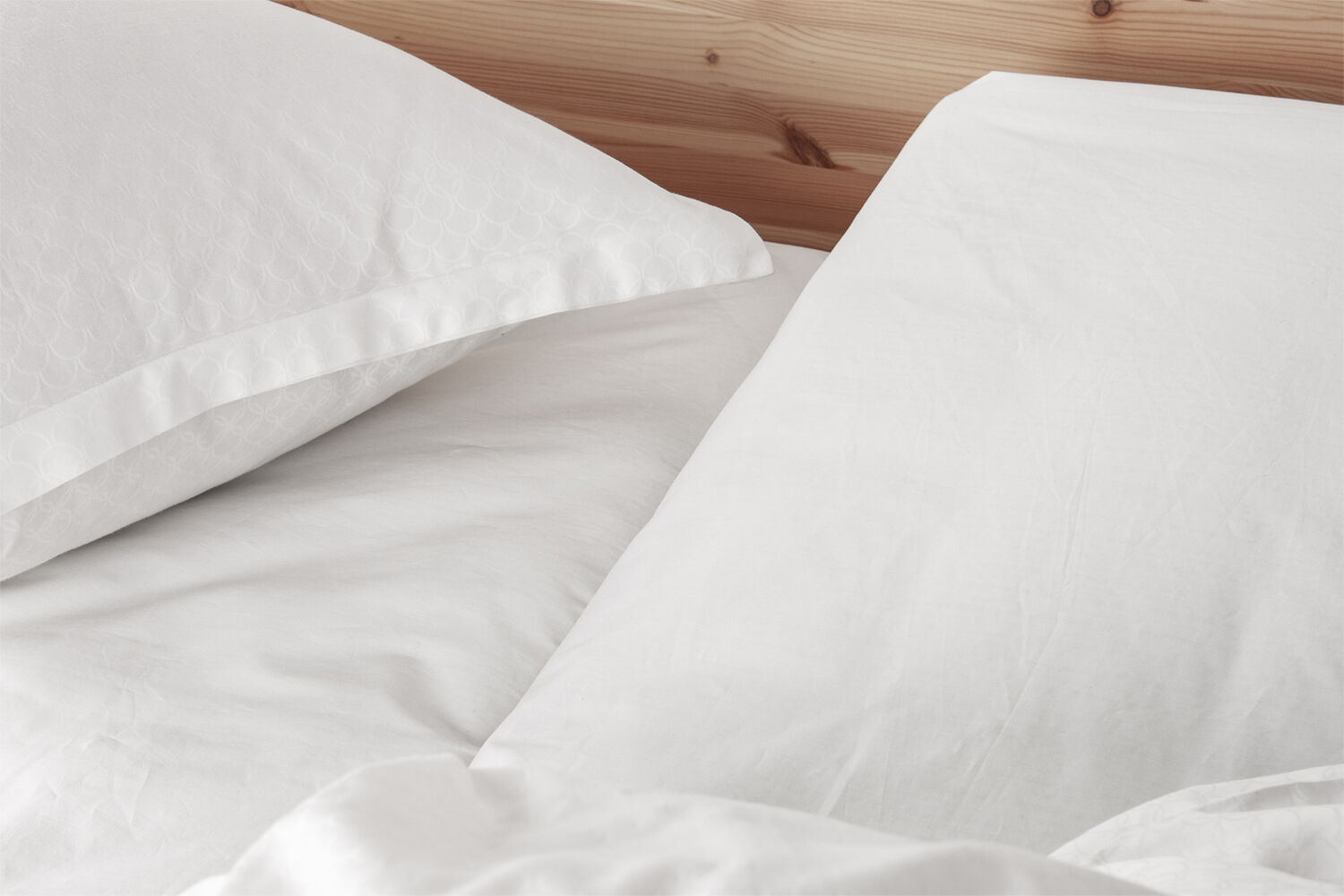 &Oslash;kologisk U-split lagen, percale - GOTS, hvid