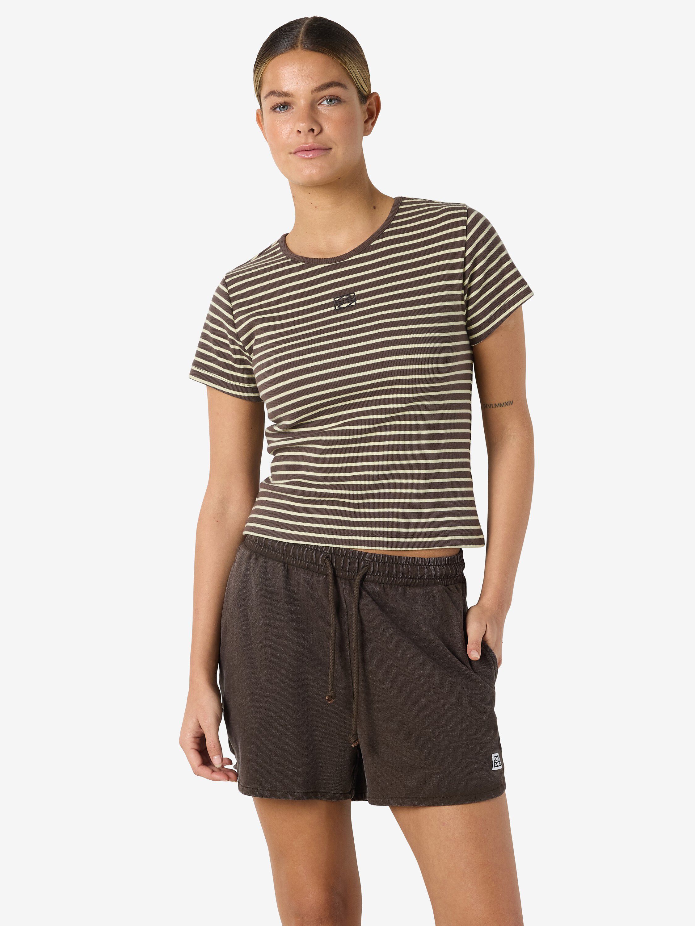 NMJUDY S/S STRIPED BABY TEE JRS