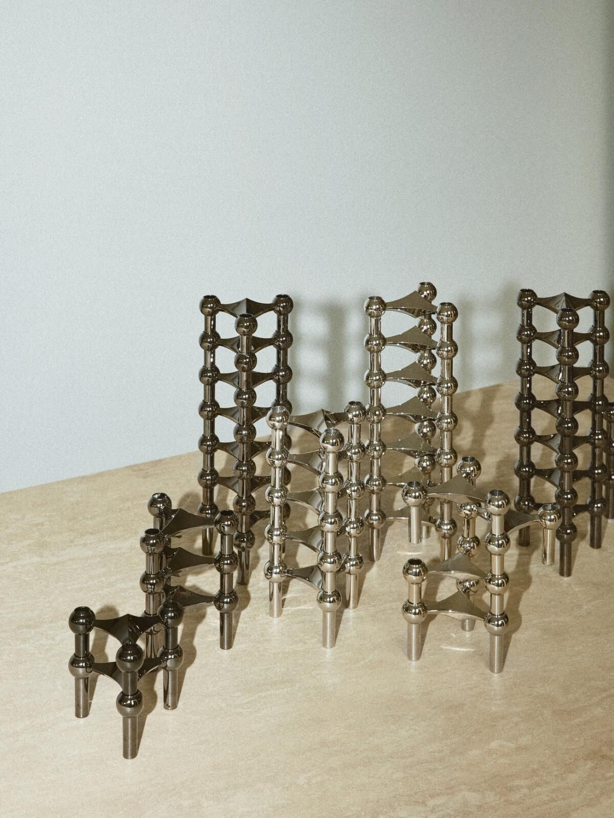 STOFF Nagel&reg; 3-pak lysestage krom