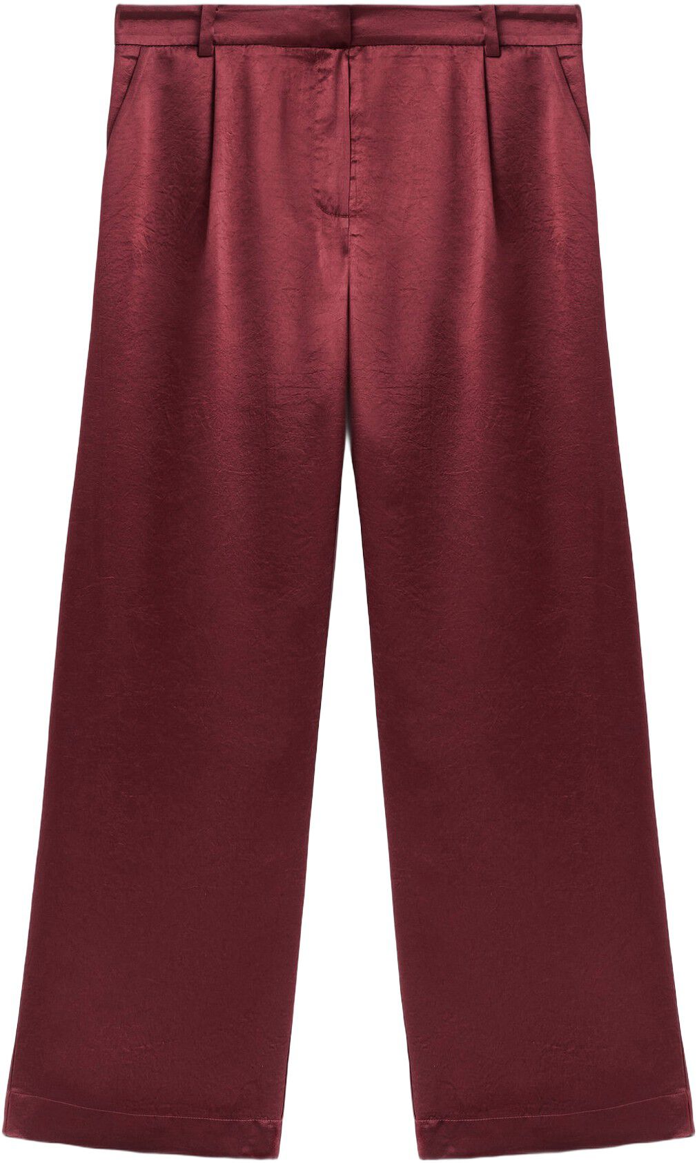 Satin wide-leg trousers