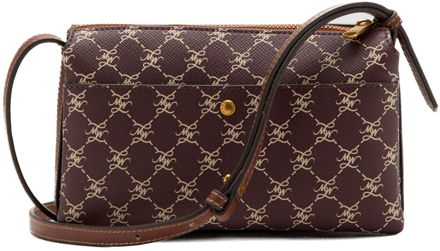 Shoulder bag with printed logo