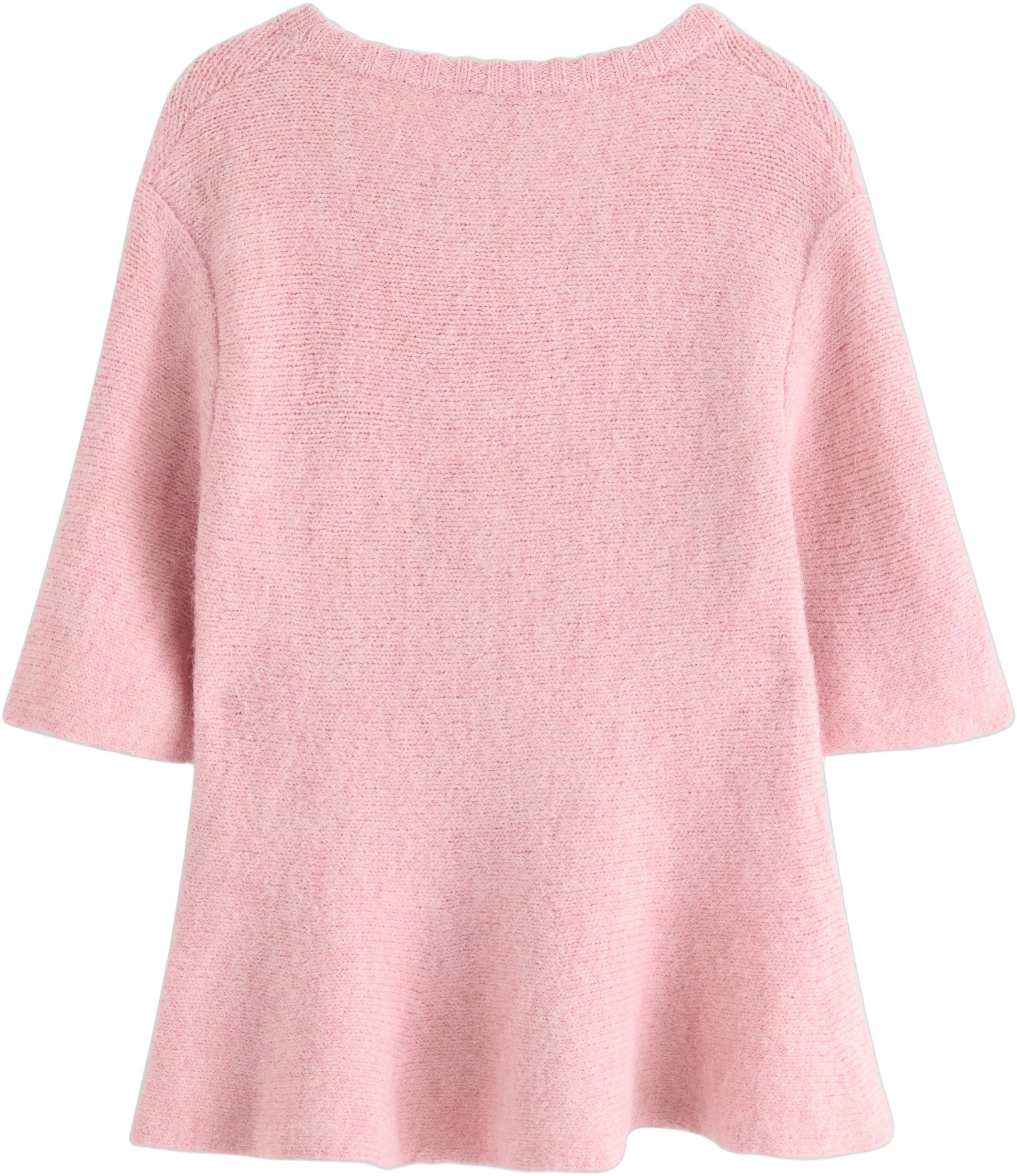 Strikket genser med korte ermer og