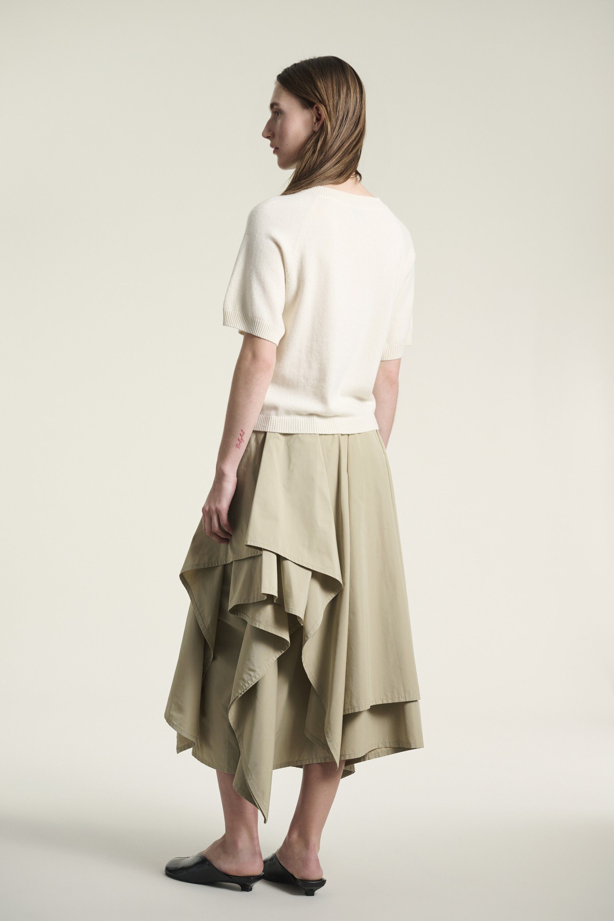 Kumo cashmere kort&aelig;rmet bluse