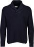 Shawl collar rib knit