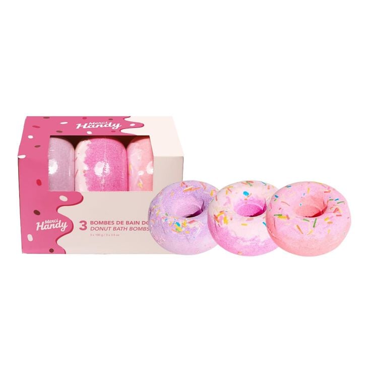 Kit 3 Bombes de Bain Donut - Duft og farv dit badevand