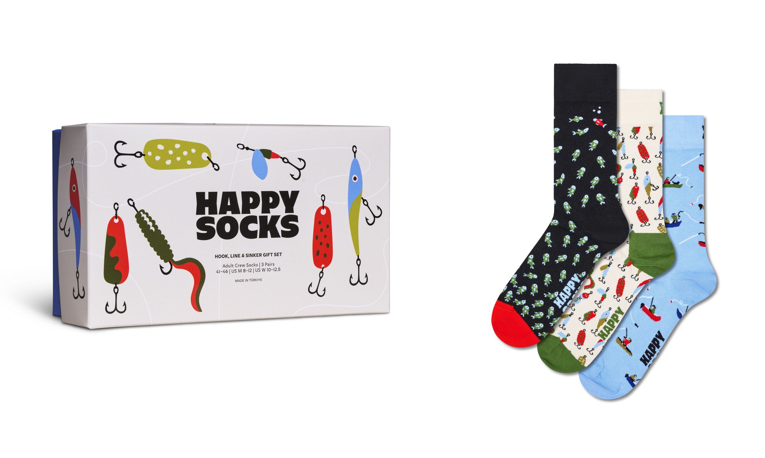 3-Pack Hook, Line, Sinker Socks Gift Set