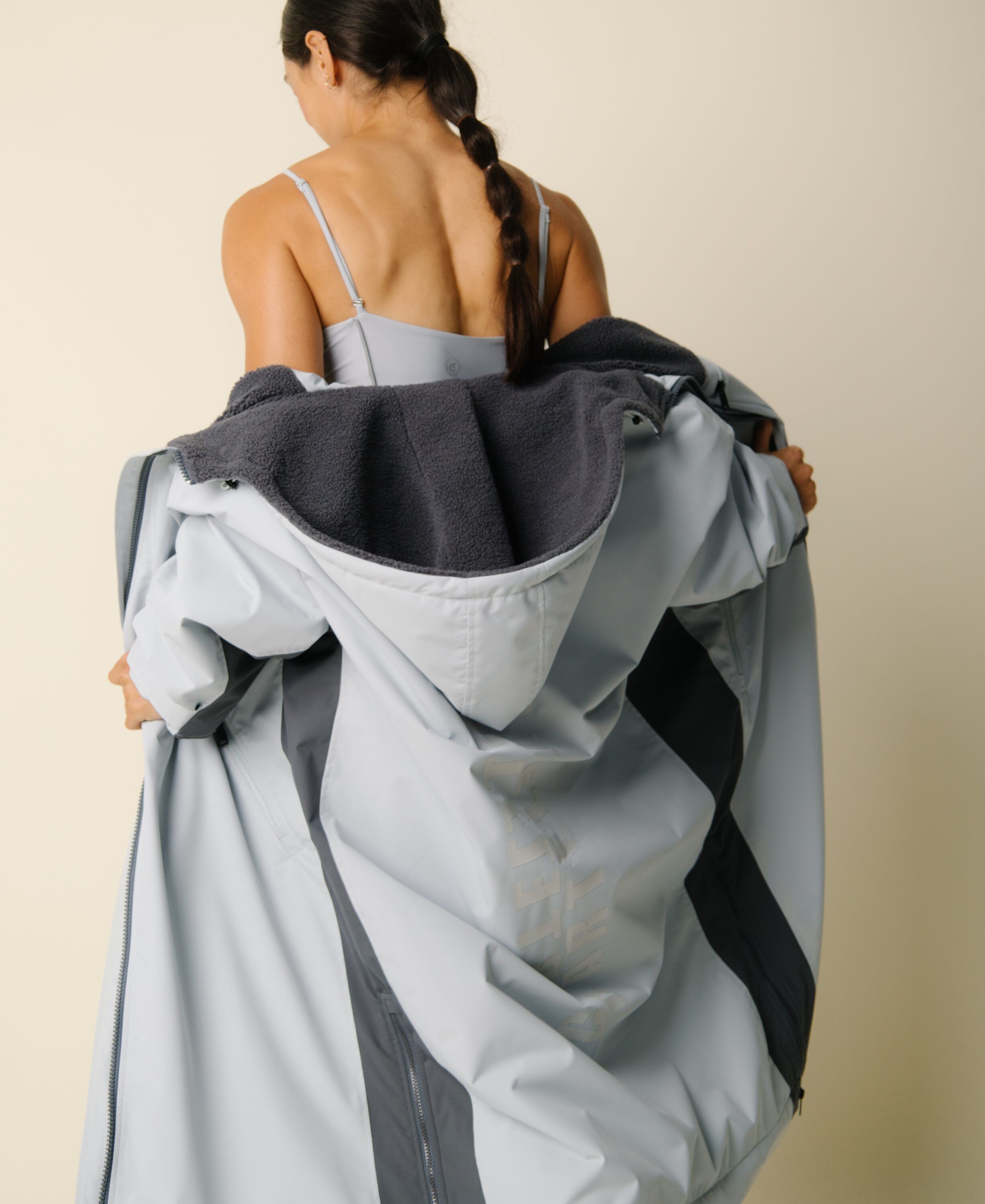 Nordic Fleece Changing Robe - Grey