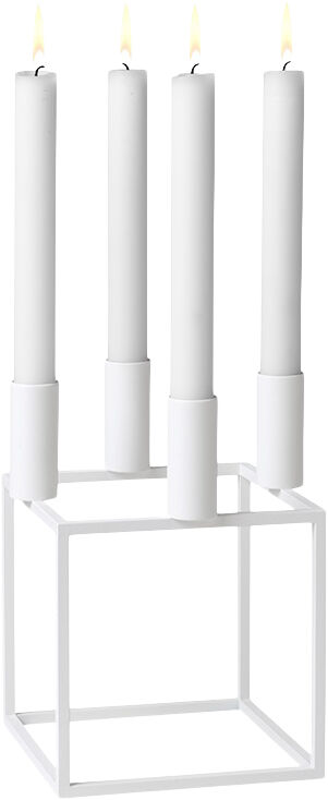 Kubus 4, Candle Holder, White