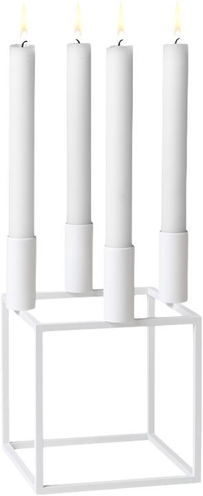 Kubus 4, Candle Holder, White