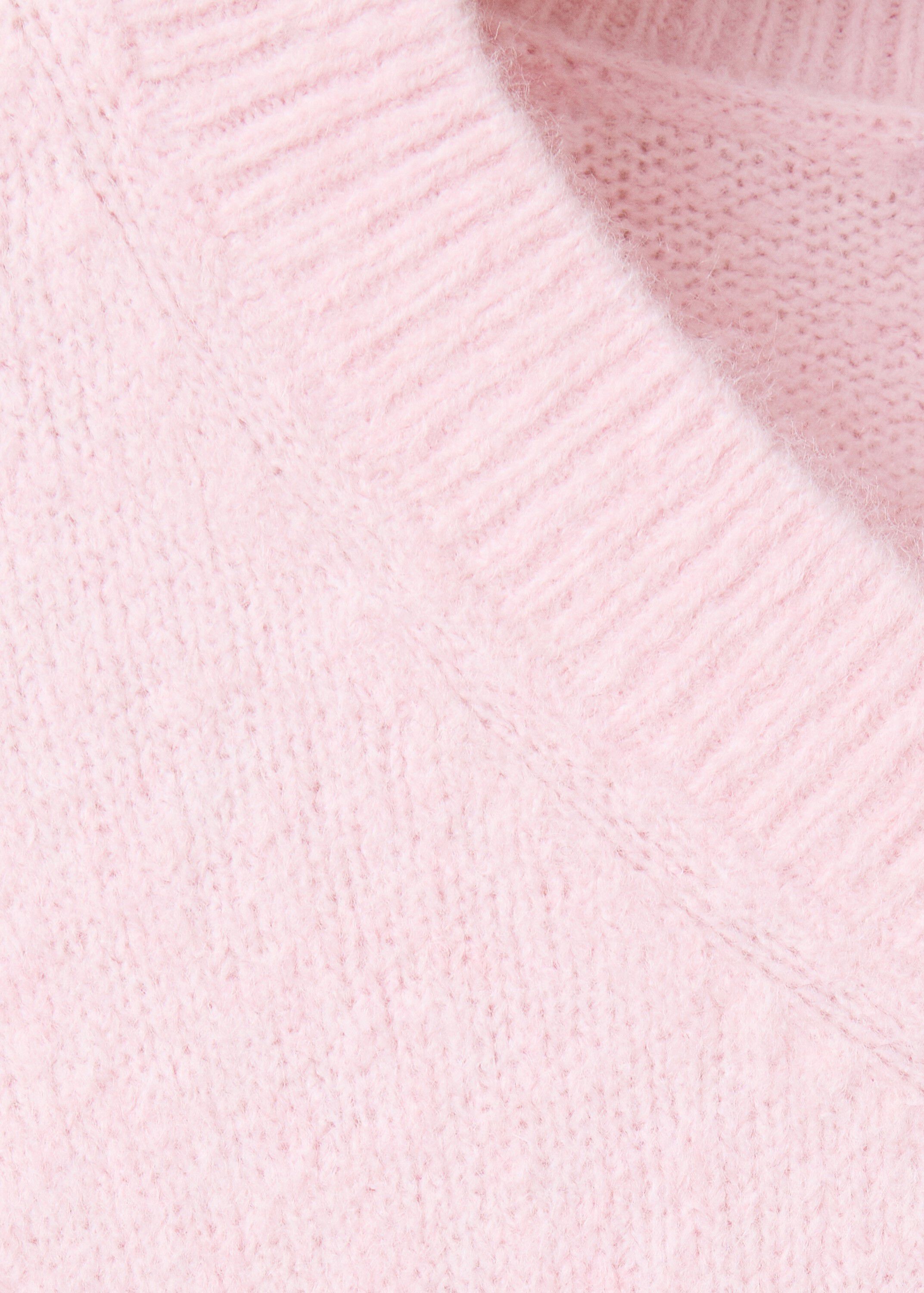 Striped knit jumper with V-neck