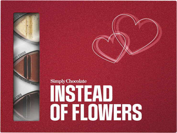 ""Instead of flowers"" chokoladeæske