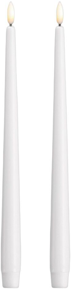 Moods & More - LED taper candle, Silk, Slim, Classic white,