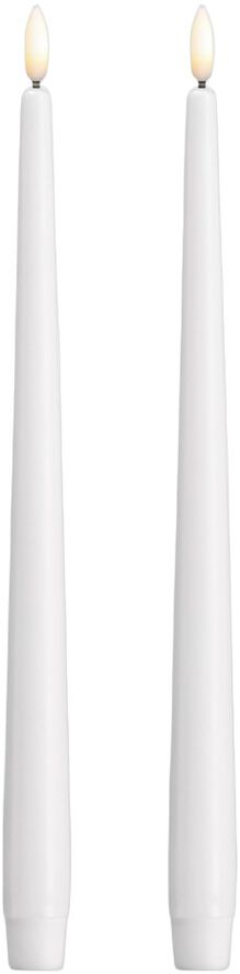 Moods & More - LED taper candle, Silk, Slim, Classic white,