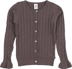 Knit frill cardigan