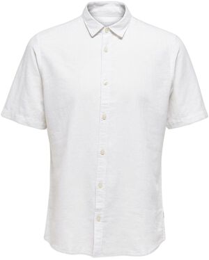 ONSCAIDEN LIFE SS SOLID LINEN SHIRT