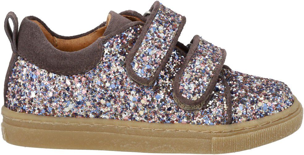 Funklende glitter-sneaker med ruski