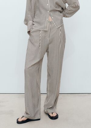 Texture striped trousers