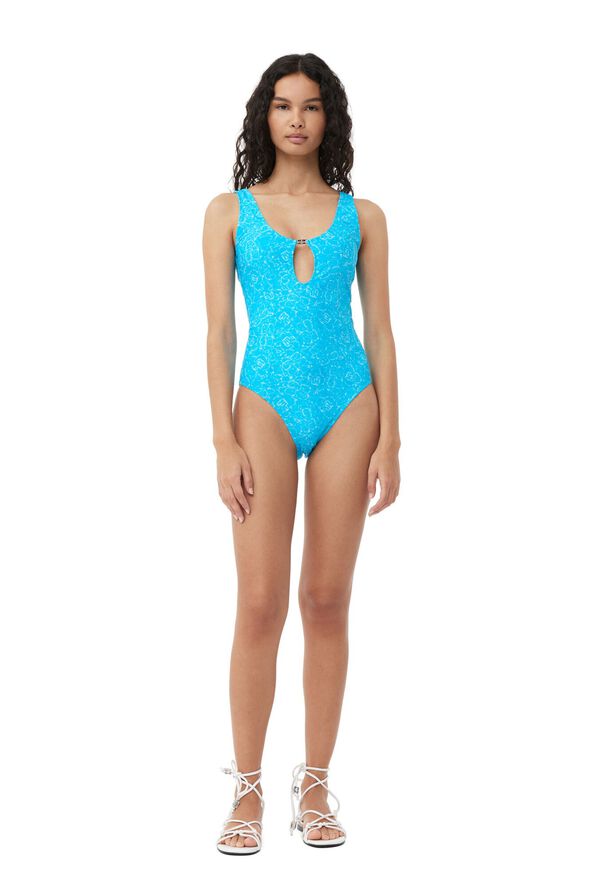 Recycled Printed U-neck Swimsuit