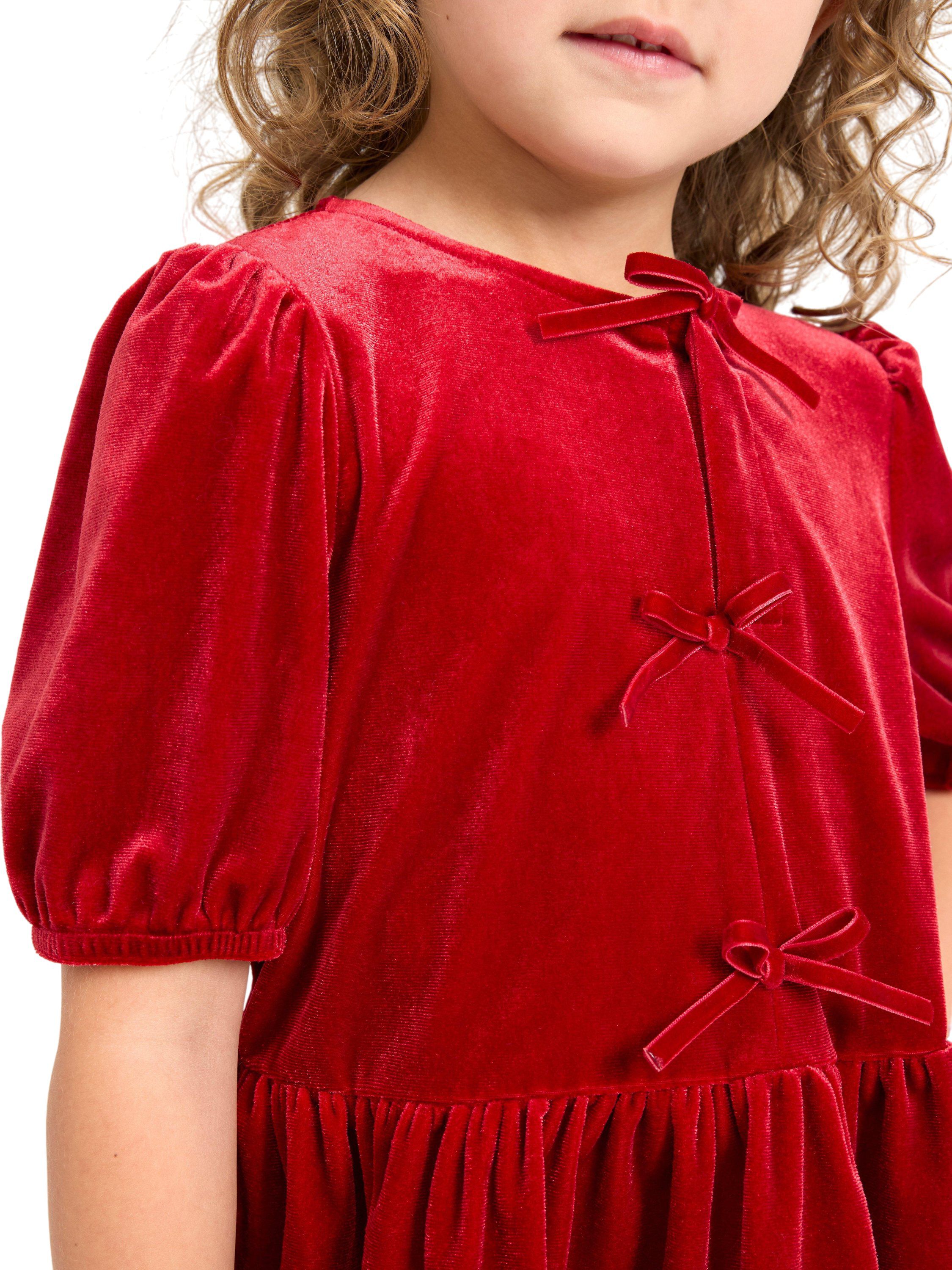 Top in velvet with short puff sleev