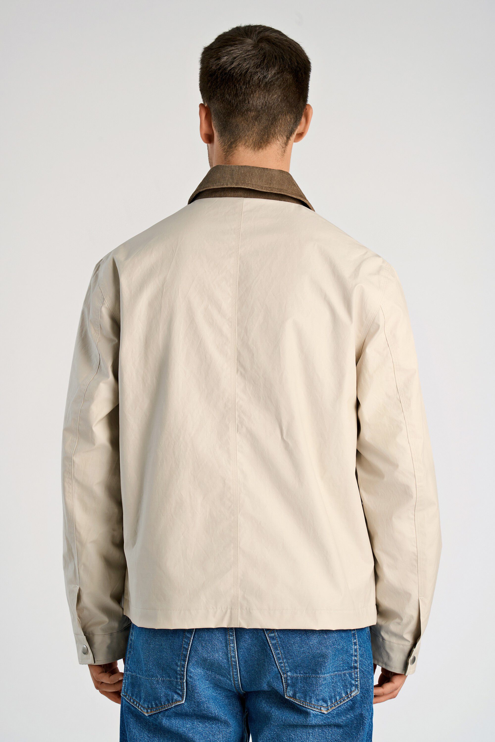 Field jacket w corduroy collar