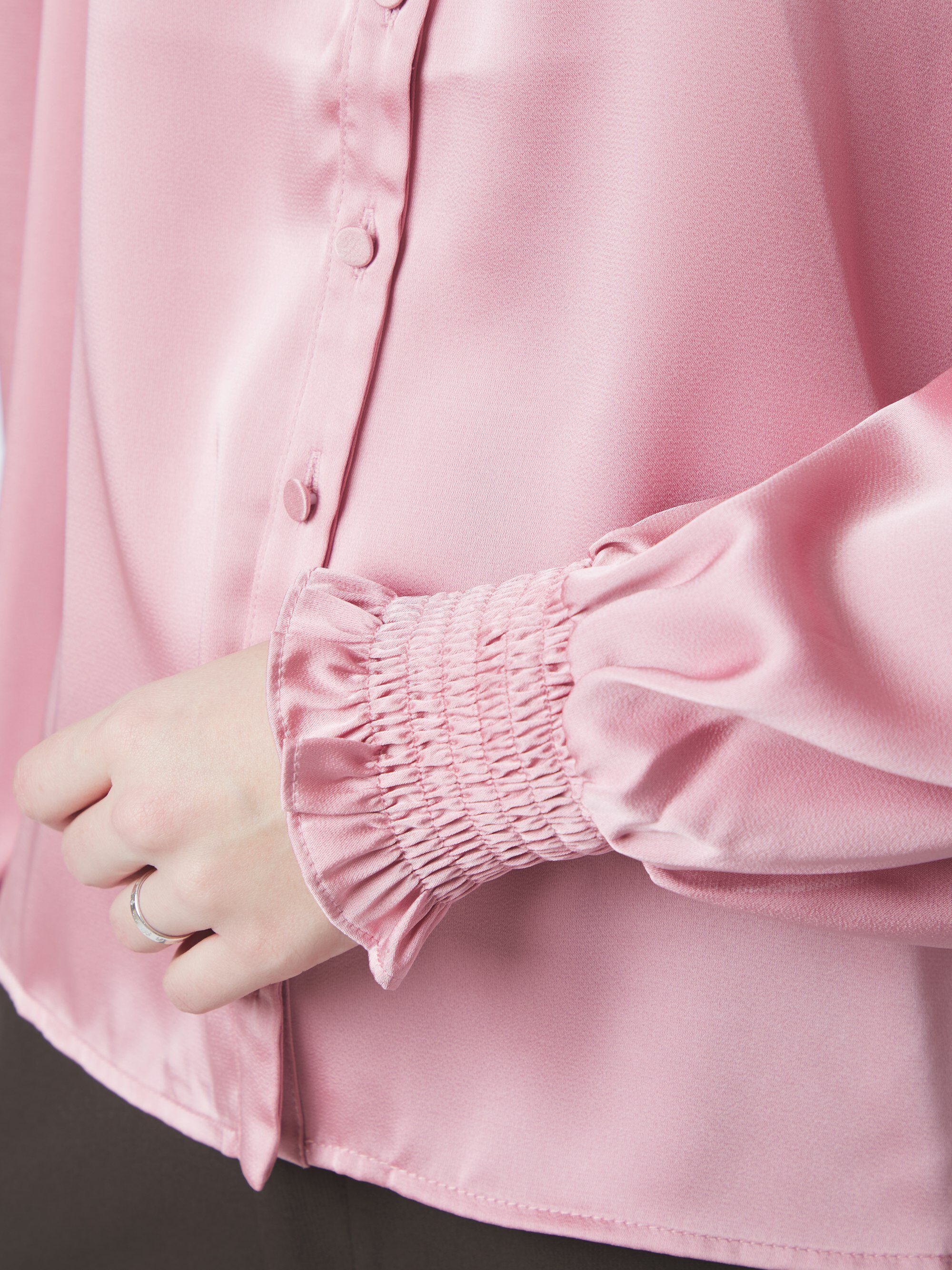 Delsie Drapy Sateen Blouse