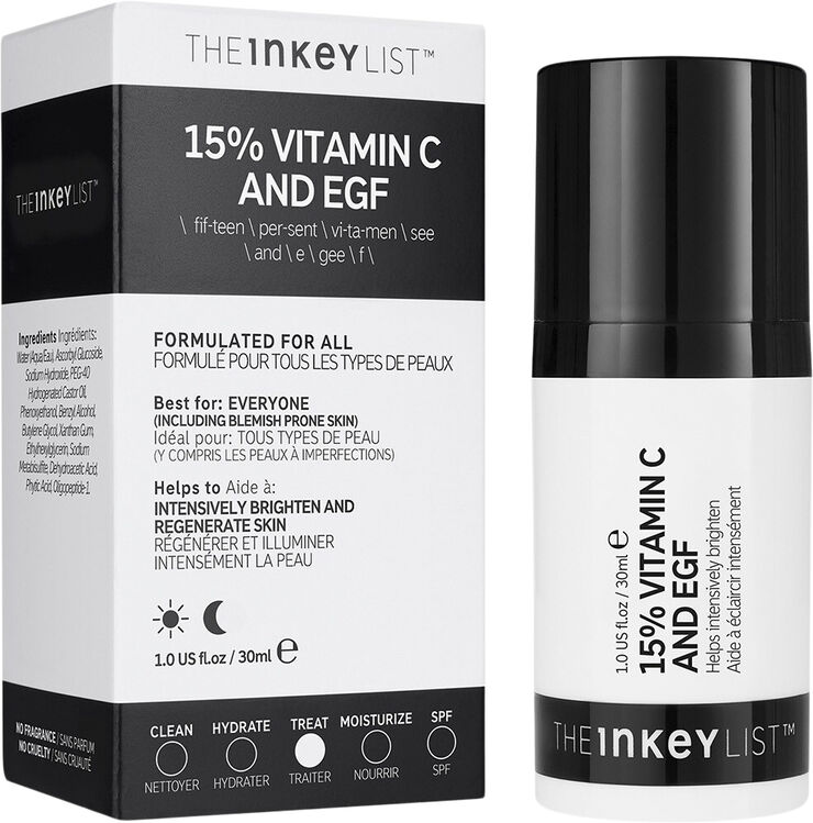 Lysnende serum med 15% C-vitamin og EGF