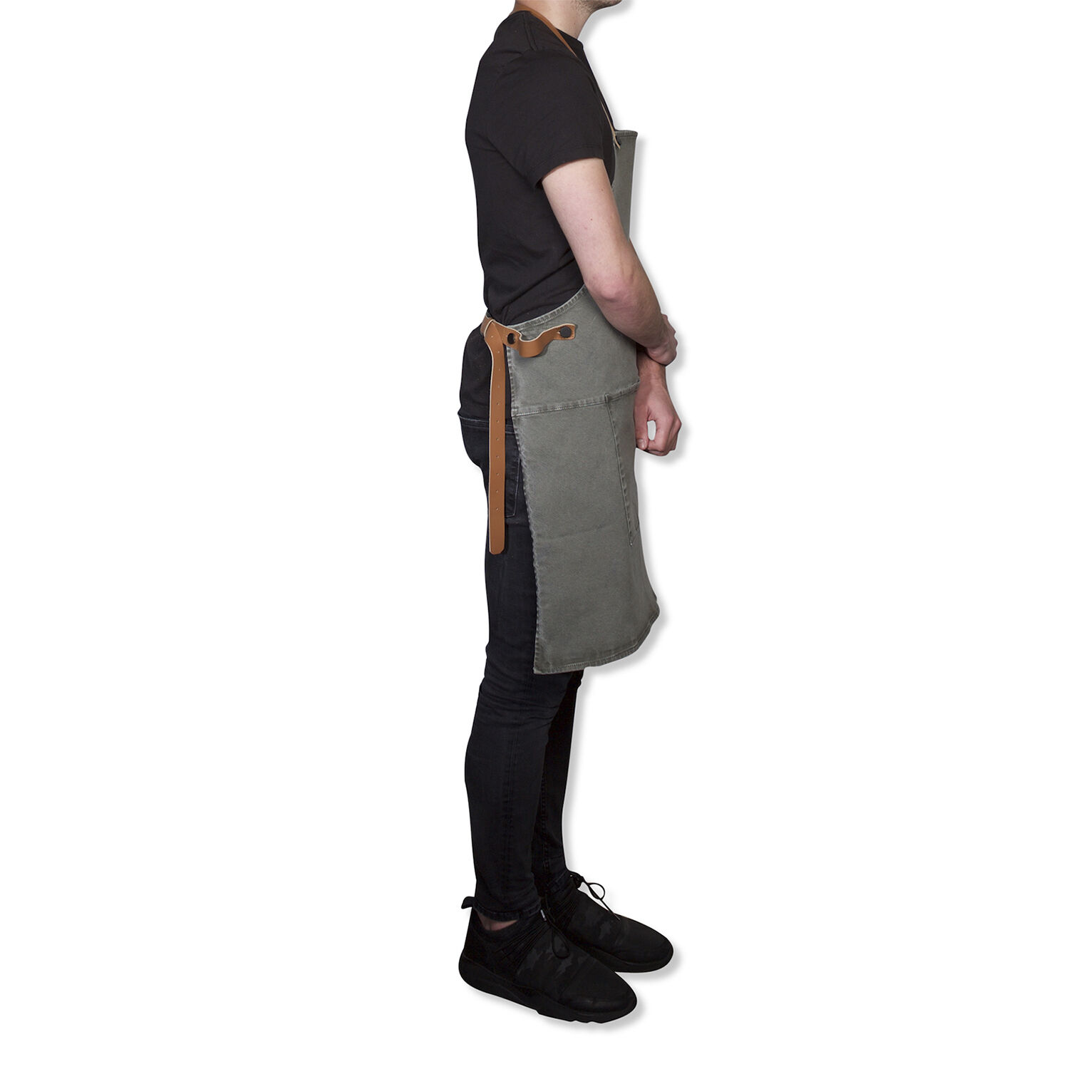 Forkl&aelig;de BBQ Style Apron Grey Green