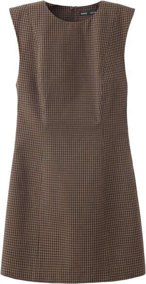 Gingham check cottoned dress
