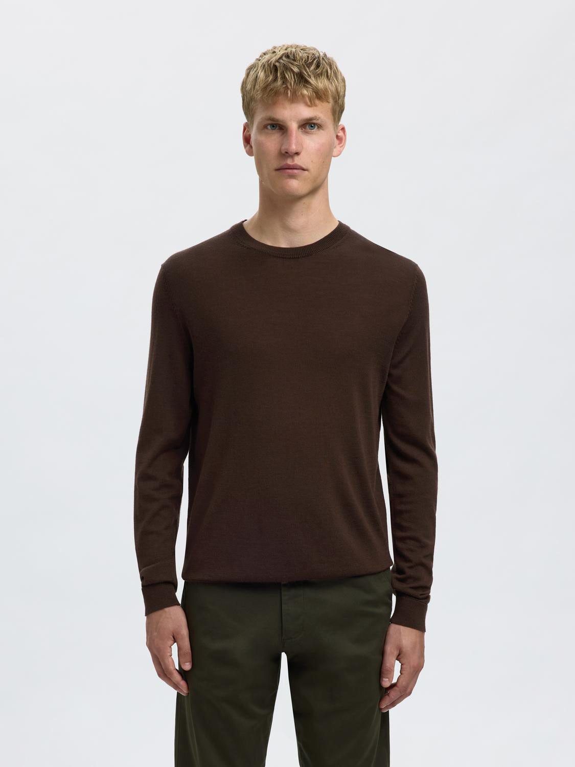 SLHTRAY LS KNIT MERINO CREW NECK NO