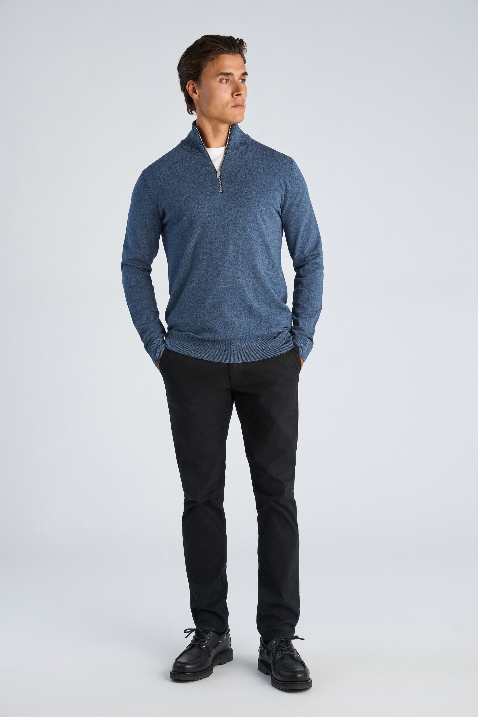 Soft viscose blend half zip