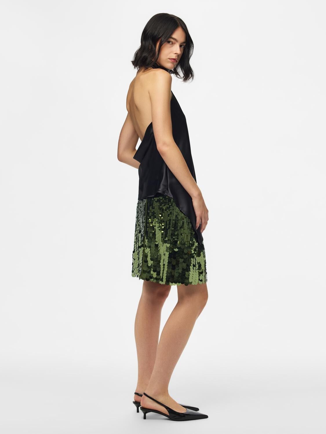 Pcevy Halterneck Top Wvn Bc