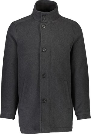 Relaxed-fit wool car coat