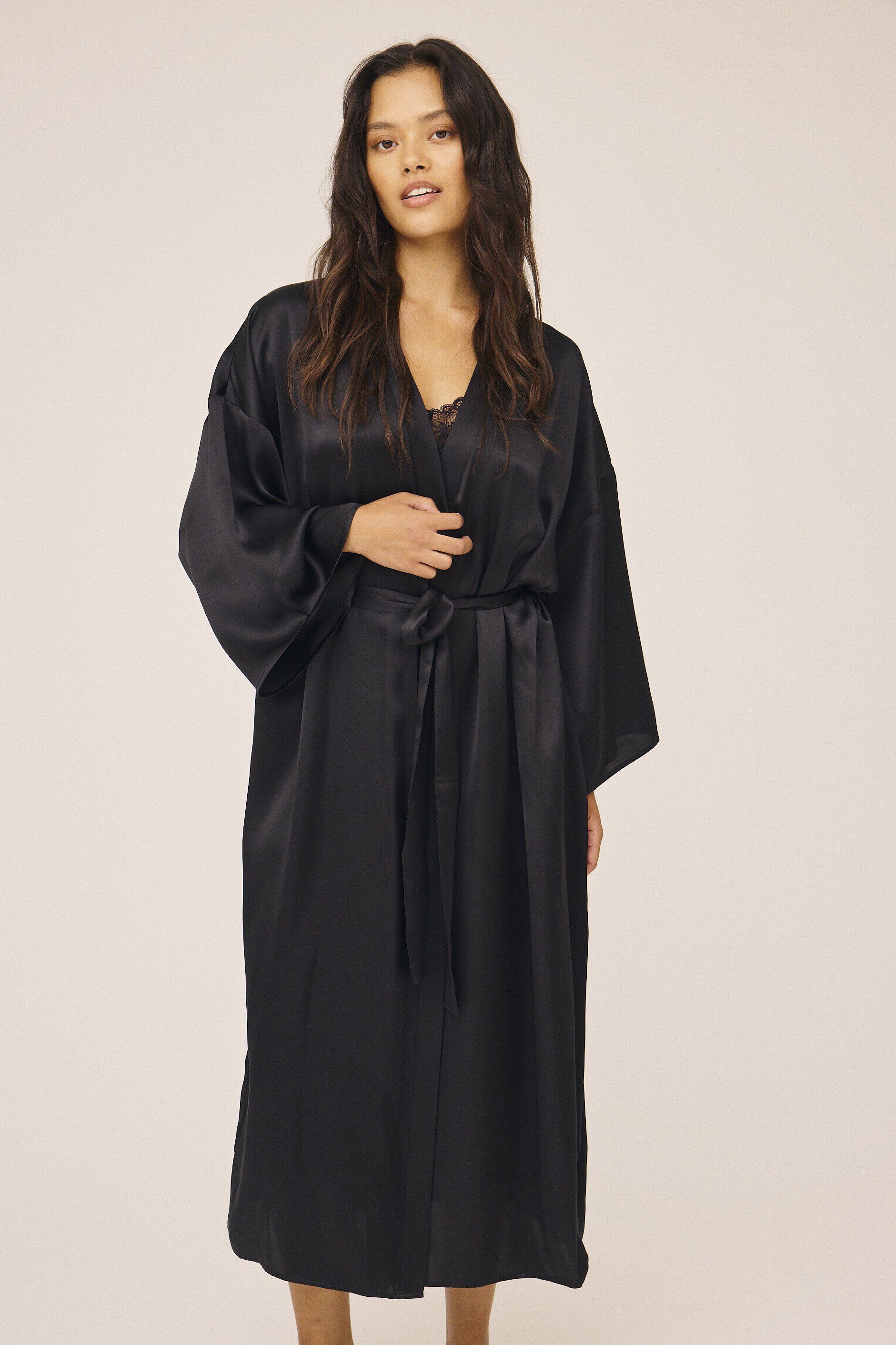 Moon 14 G - Long Kimono, 100% Silk