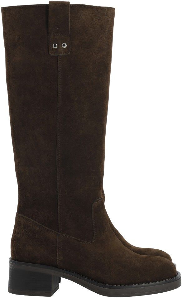 BIAMARY Knee High Pull On Boot Suede