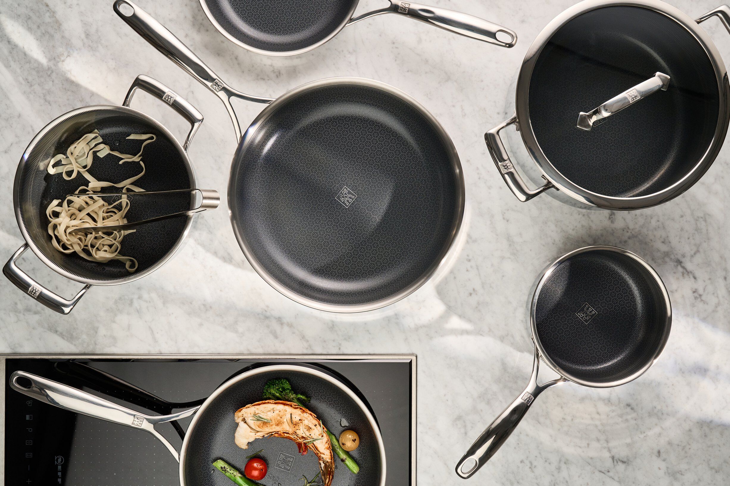 Fry pan 30 cm, 18/10 stainless steel, silver