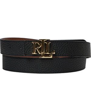 Logo Reversible Pebbled Leather Belt
