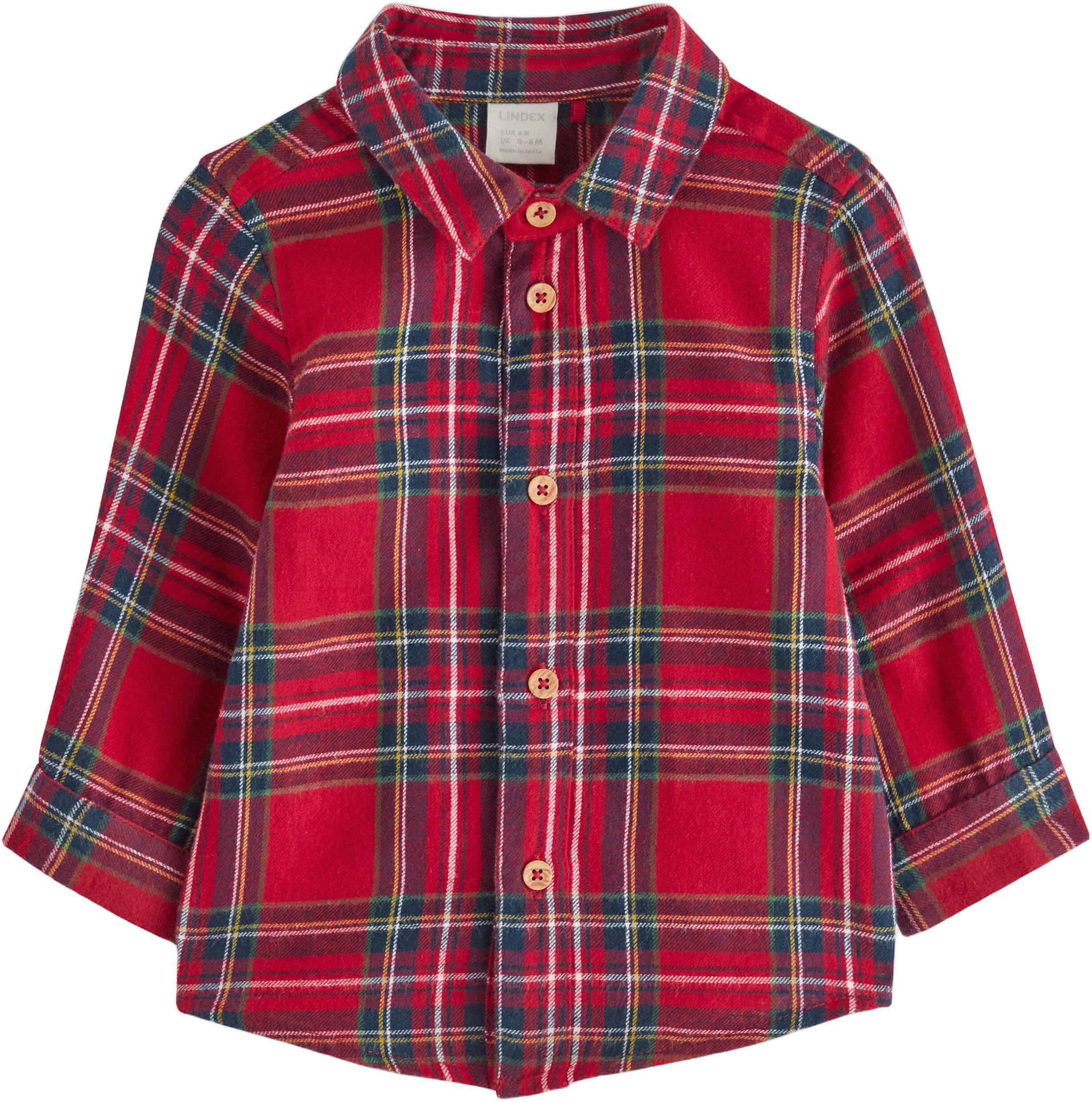 Bl&oslash;d, ternet skjorte med lange &aelig;rme