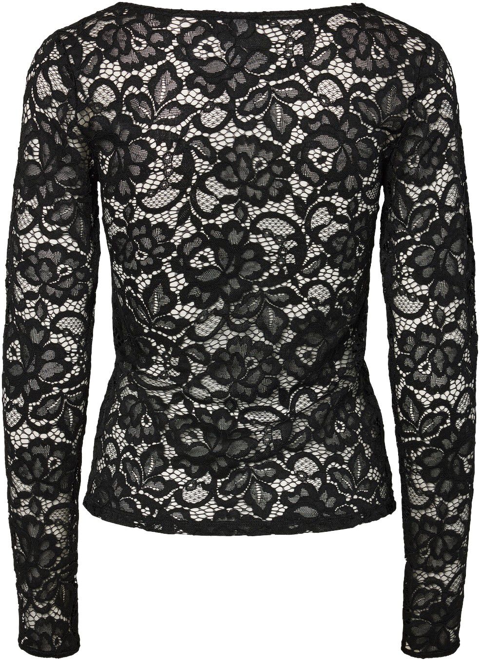 YASLACEY LS V-NECK LACE TOP S. NOOS