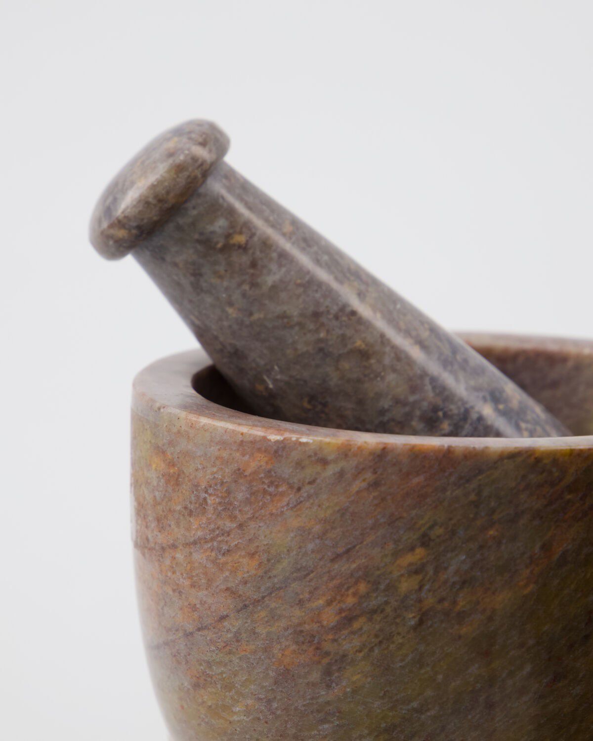 Mortar w. pestle, HDArb, Brown