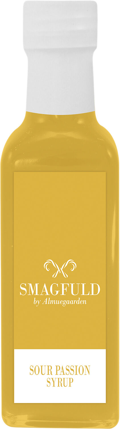 Sirup med smag af syrlig passionsfrugt