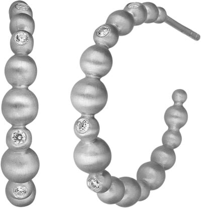 Pebbles hoops - silver