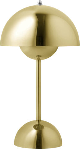 Flowerpot Portable Lamp VP9, Brass-Plated, Magnetic Charger