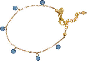 Susan Blue Zirconia Bracelet - Gold