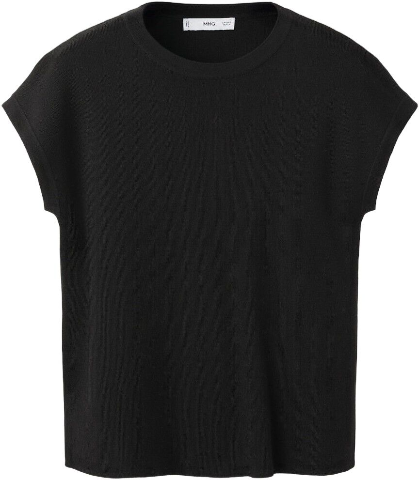 Short-sleeved knitted cotton sweate