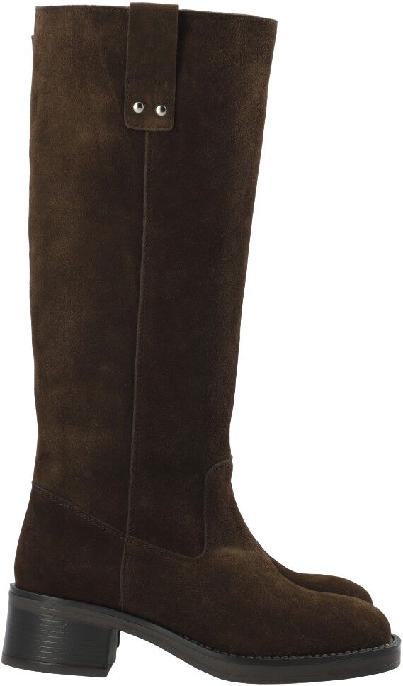 BIAMARY Knee High Pull On Boot Suede